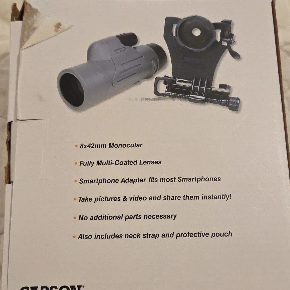 Carson Monopix Monocular with Smartphone Adapter NIB